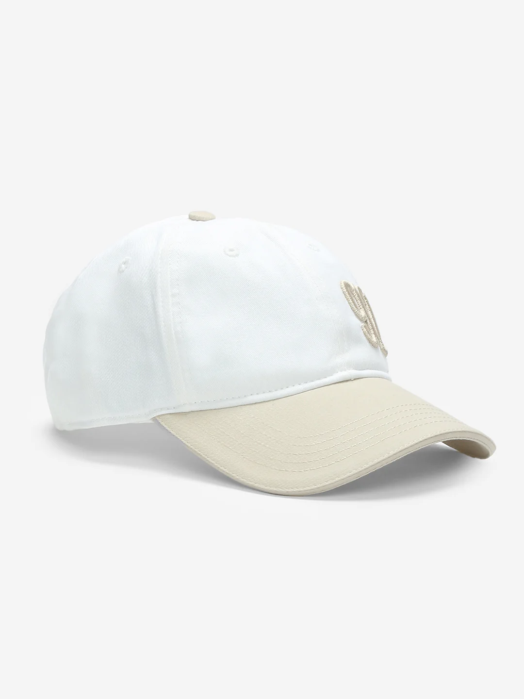 Men White Beige Solid Cap - Image 3