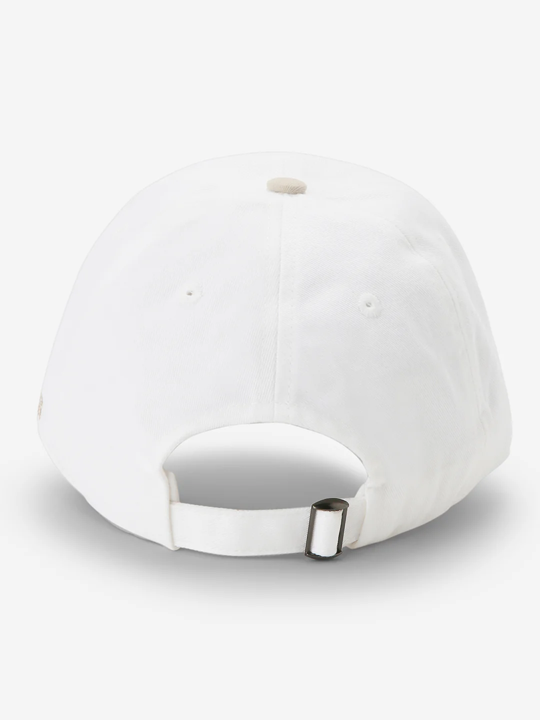 Men White Beige Solid Cap - Image 4