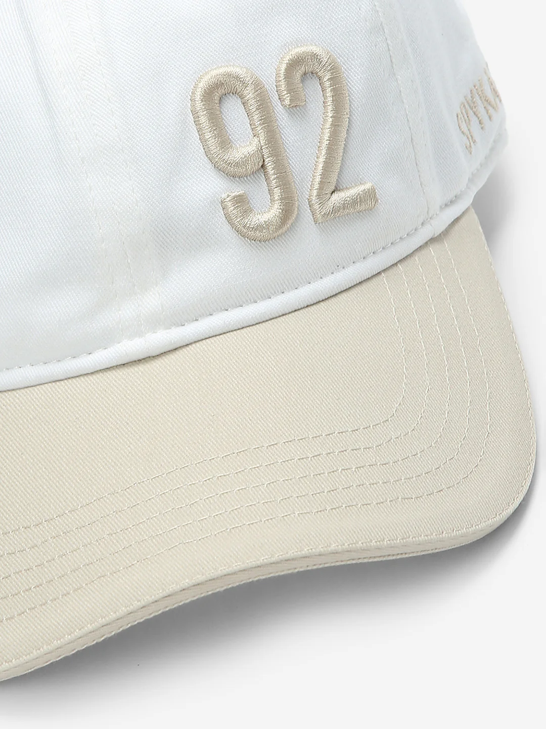 Men White Beige Solid Cap - Image 5