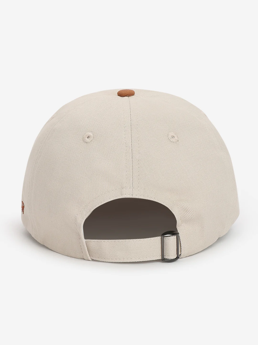 Men Beige/Light Brown Cotton Cap - Image 4