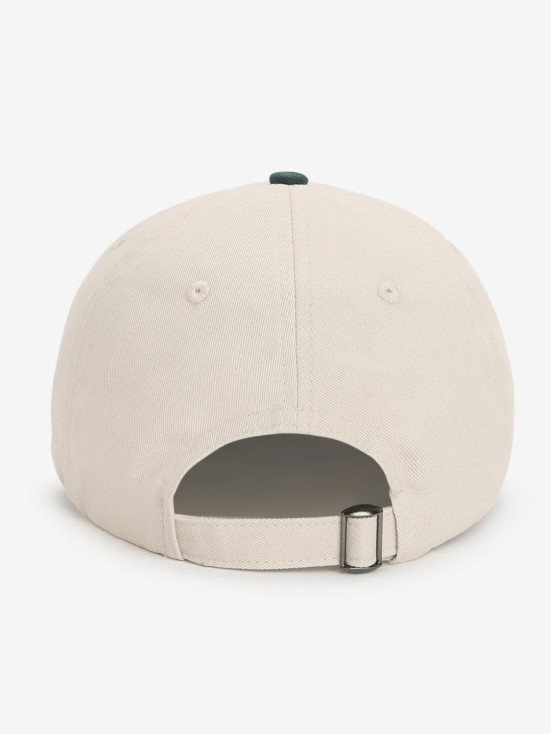 Men Beige/Dark Green Cotton Cap - Image 4