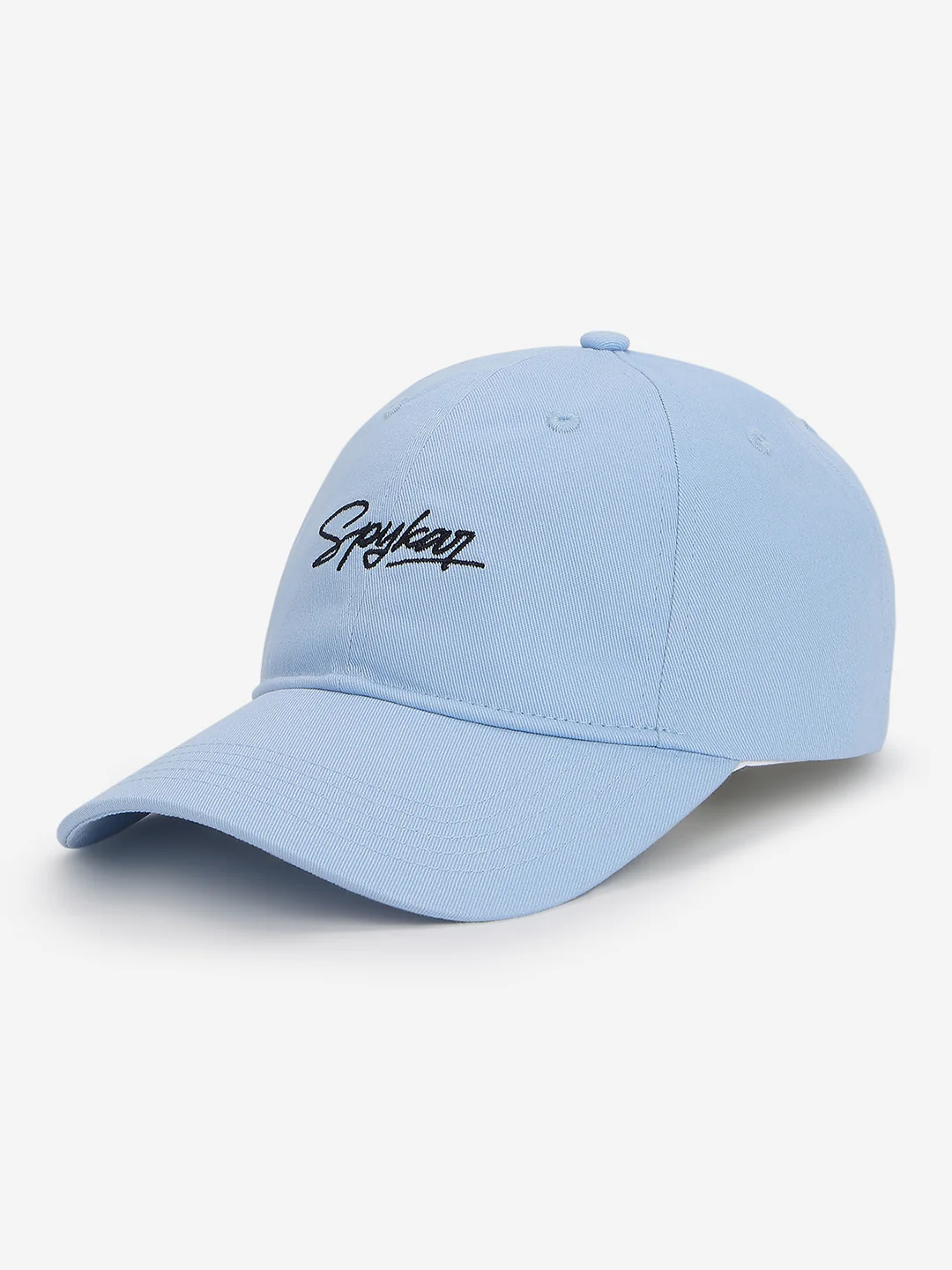 Men Sky Blue Cotton Cap - Image 2