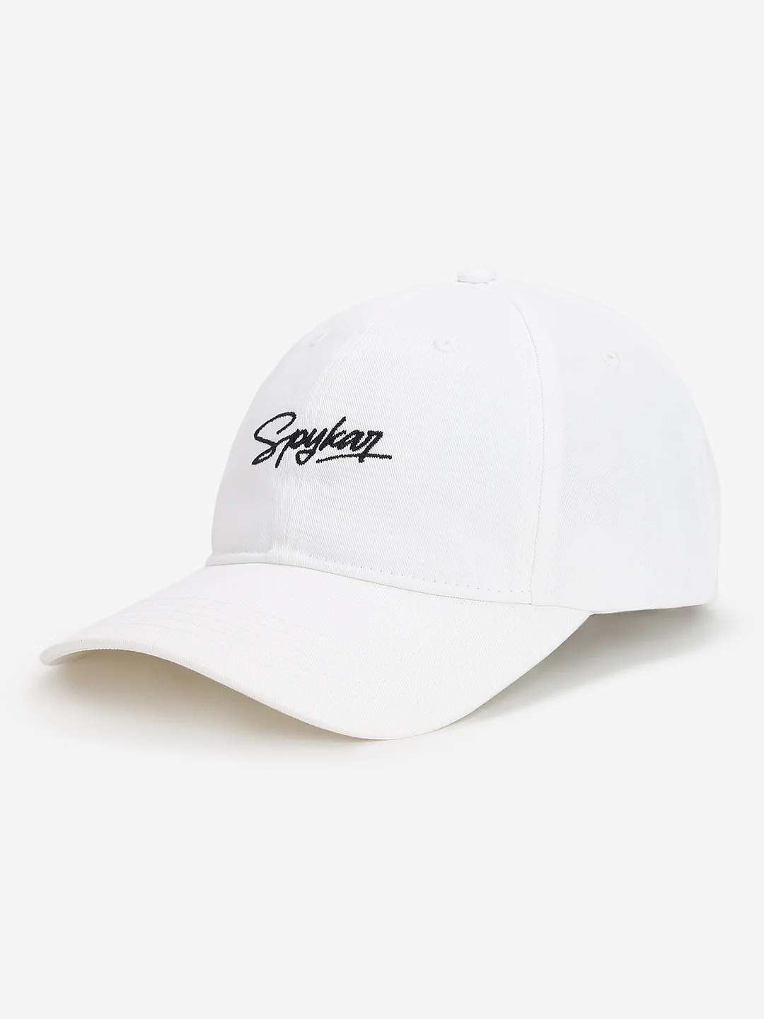 Men White Cotton Cap - Image 2