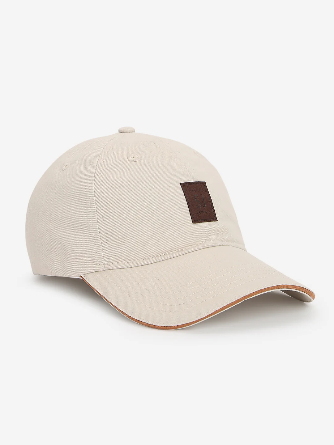 Men Beige Cotton Cap - Image 3
