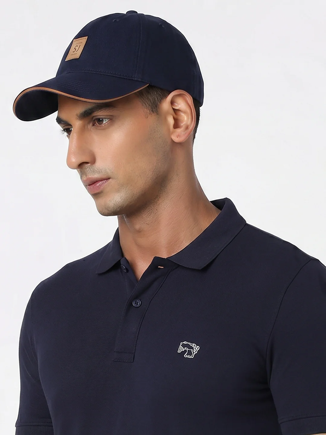 Men Ink Blue Cotton Cap - Image 7