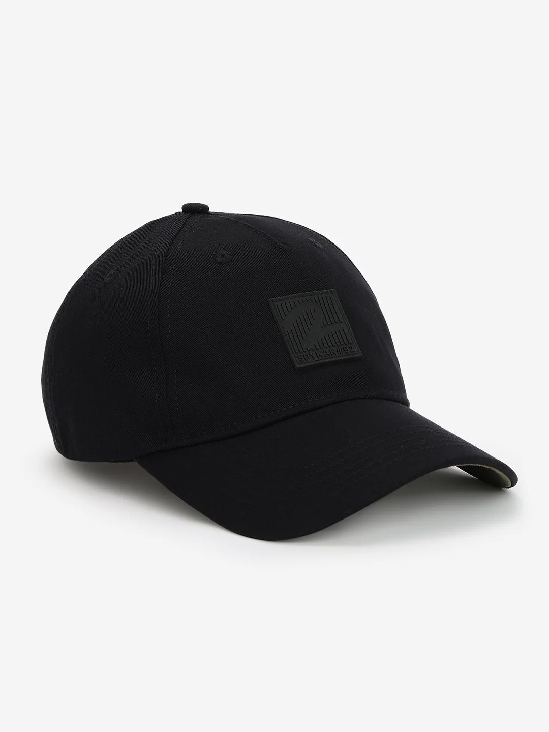 Men Black Cotton Cap - Image 3
