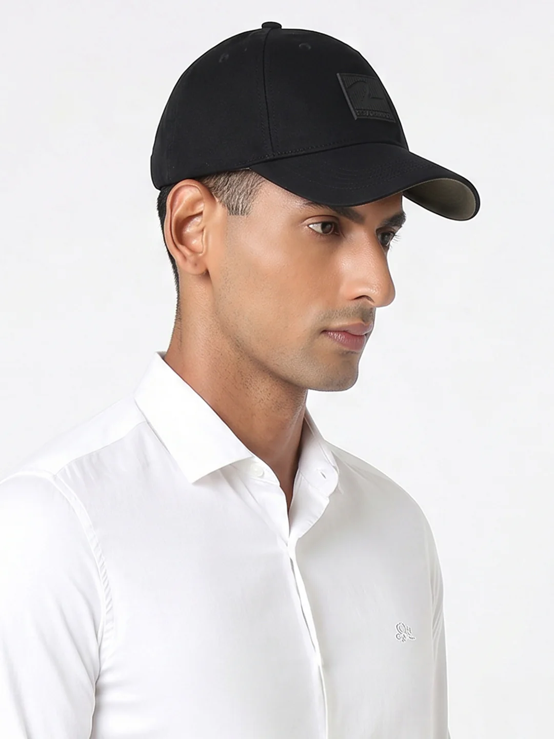 Men Black Cotton Cap - Image 6