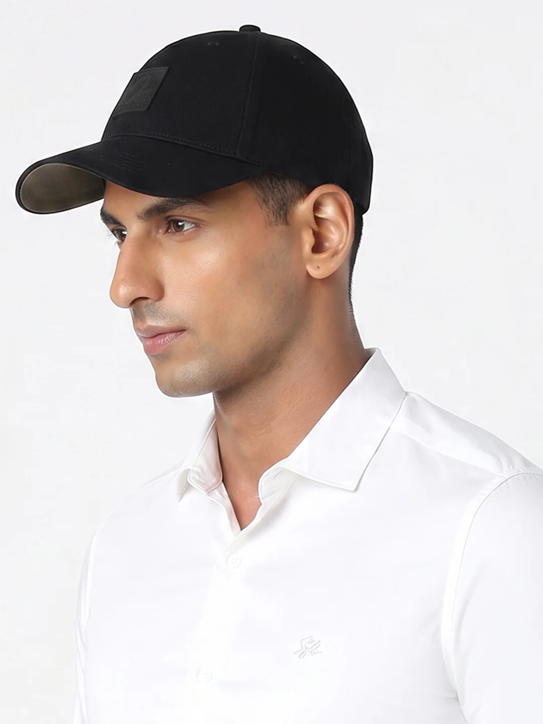Men Black Cotton Cap - Image 7