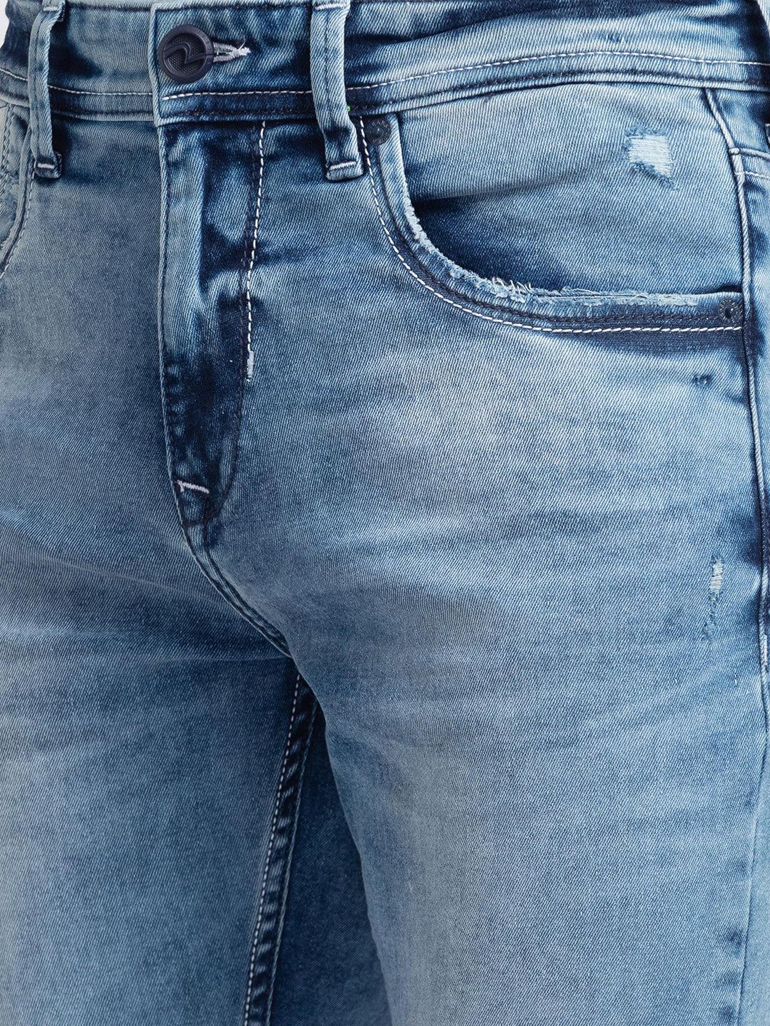 Men Rover Jeans Regular Fit Mid Blue Mid Rise - Image 5