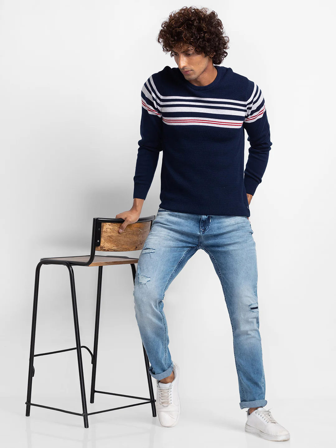 Men Rover Jeans Regular Fit Mid Blue Mid Rise - Image 6