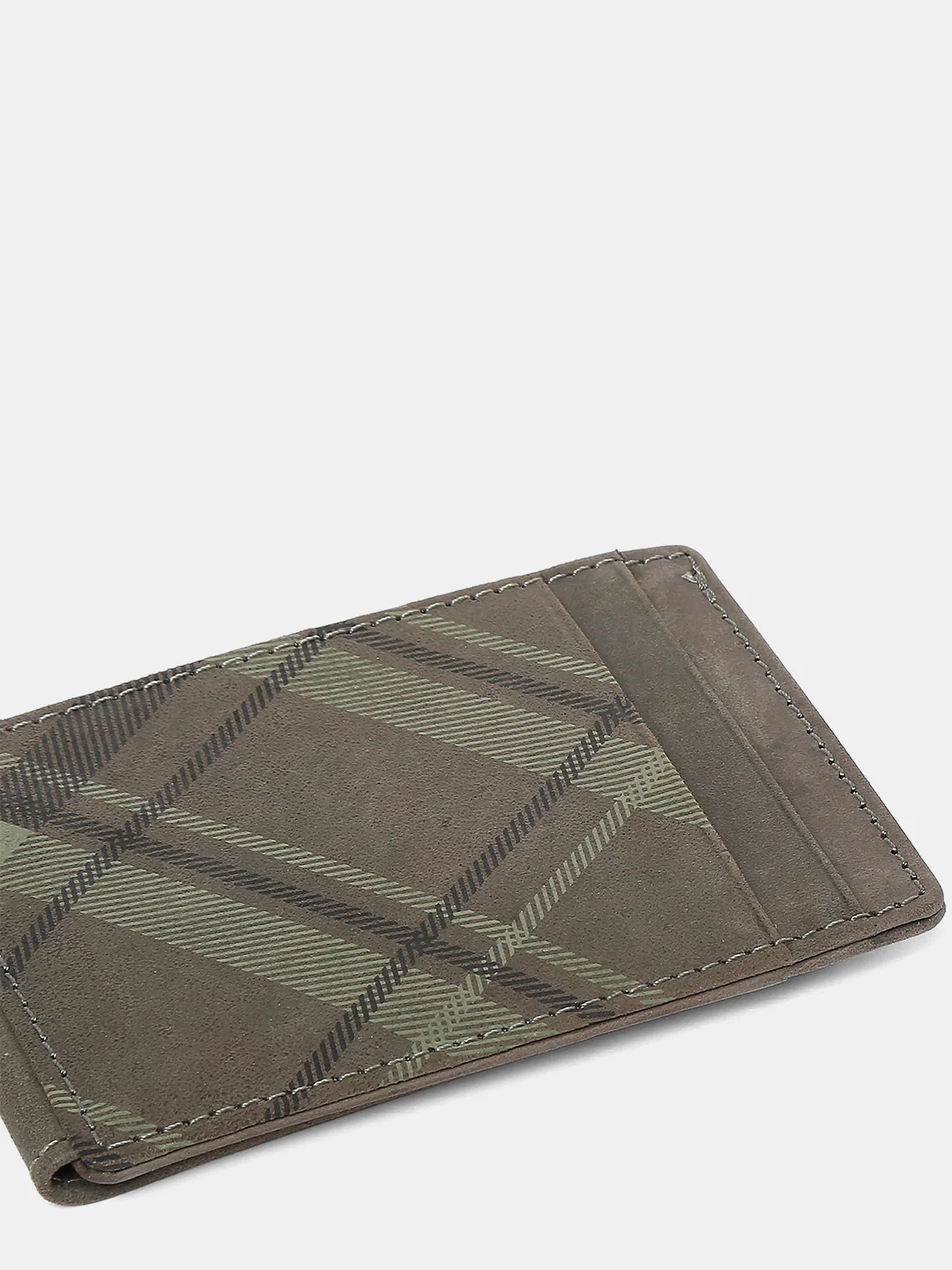 Men Olive Leather Money Clips - Image 5