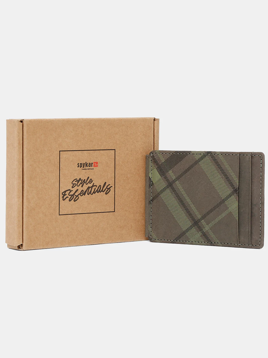 Men Olive Leather Money Clips - Image 6