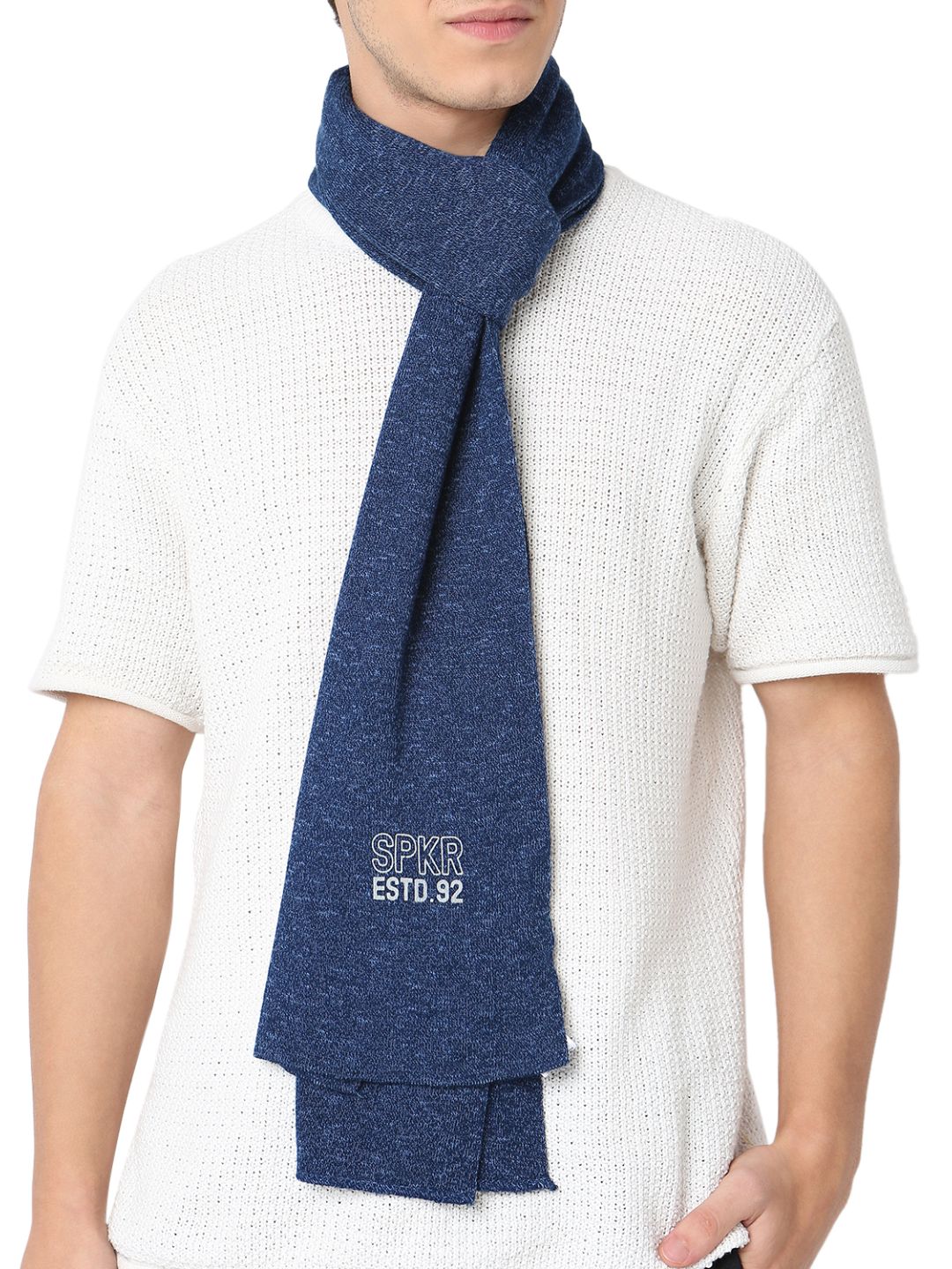 Men Blue Muffler - Image 6