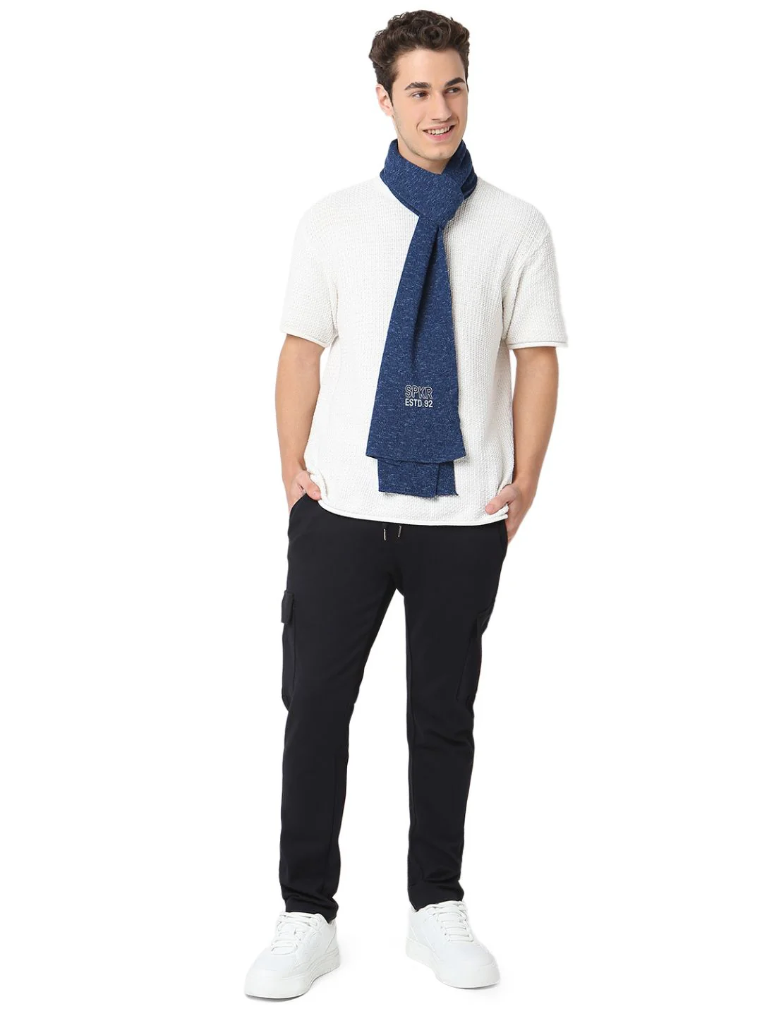 Men Blue Muffler - Image 7