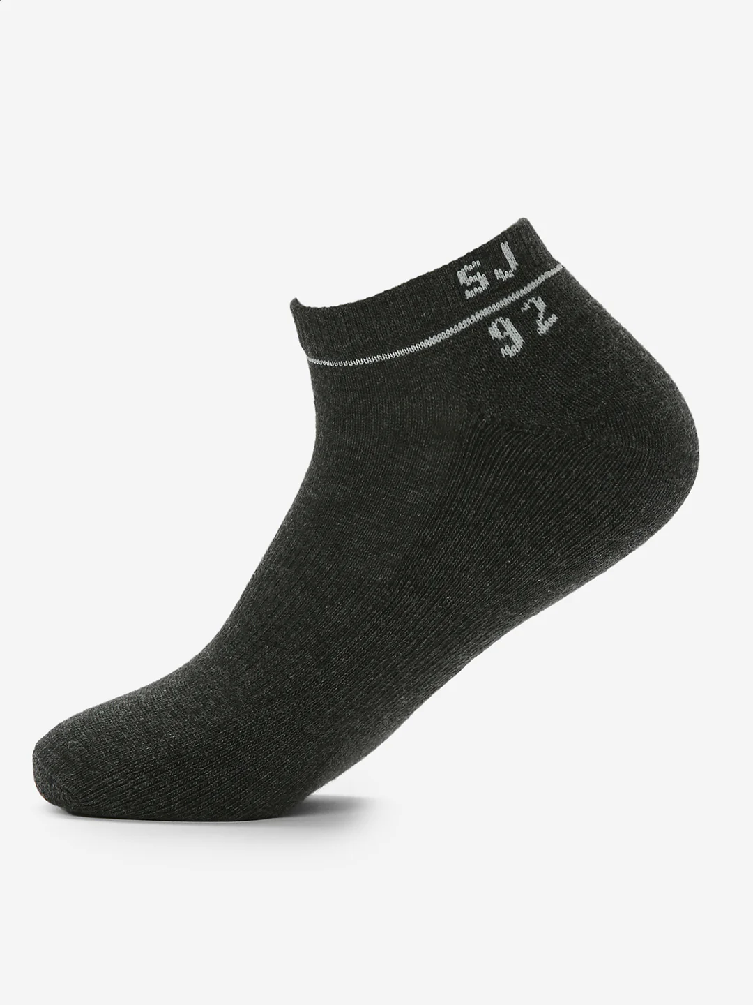 Pack Of 2 Antra White Solid Mens Ankle Length Socks - Image 6