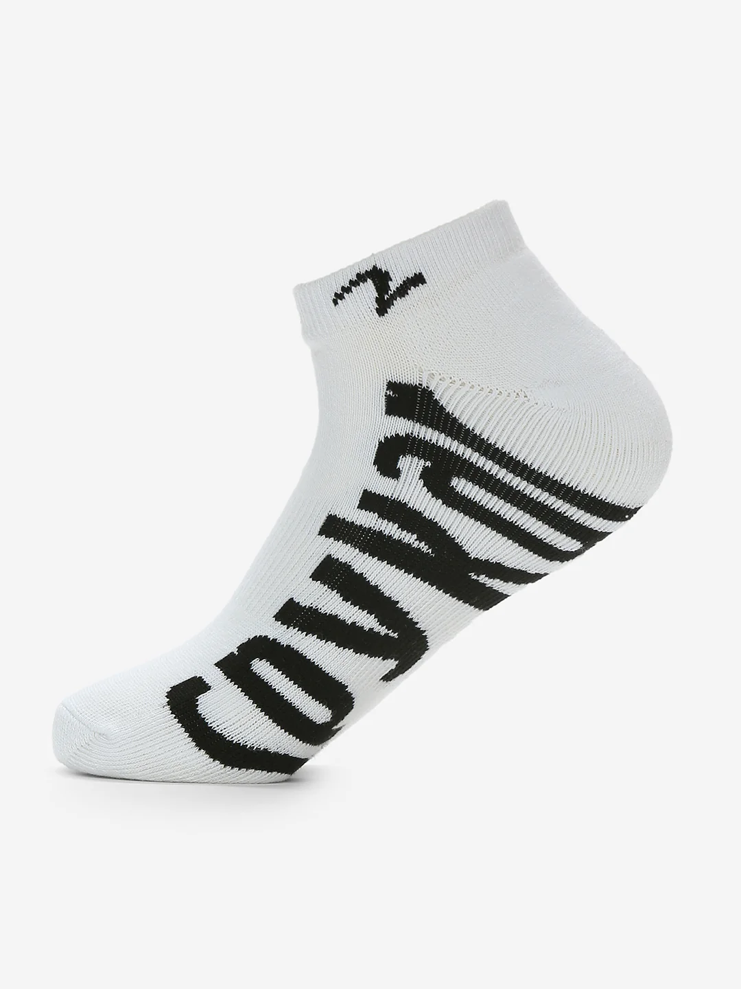Pack Of 2 Black White Solid Mens Ankle Length Socks - Image 4