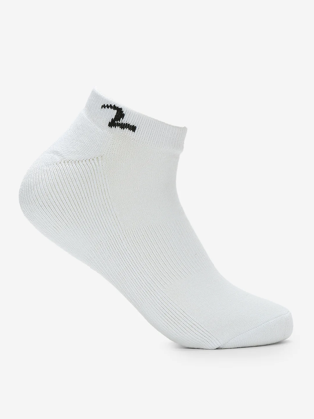 Pack Of 2 Black White Solid Mens Ankle Length Socks - Image 5
