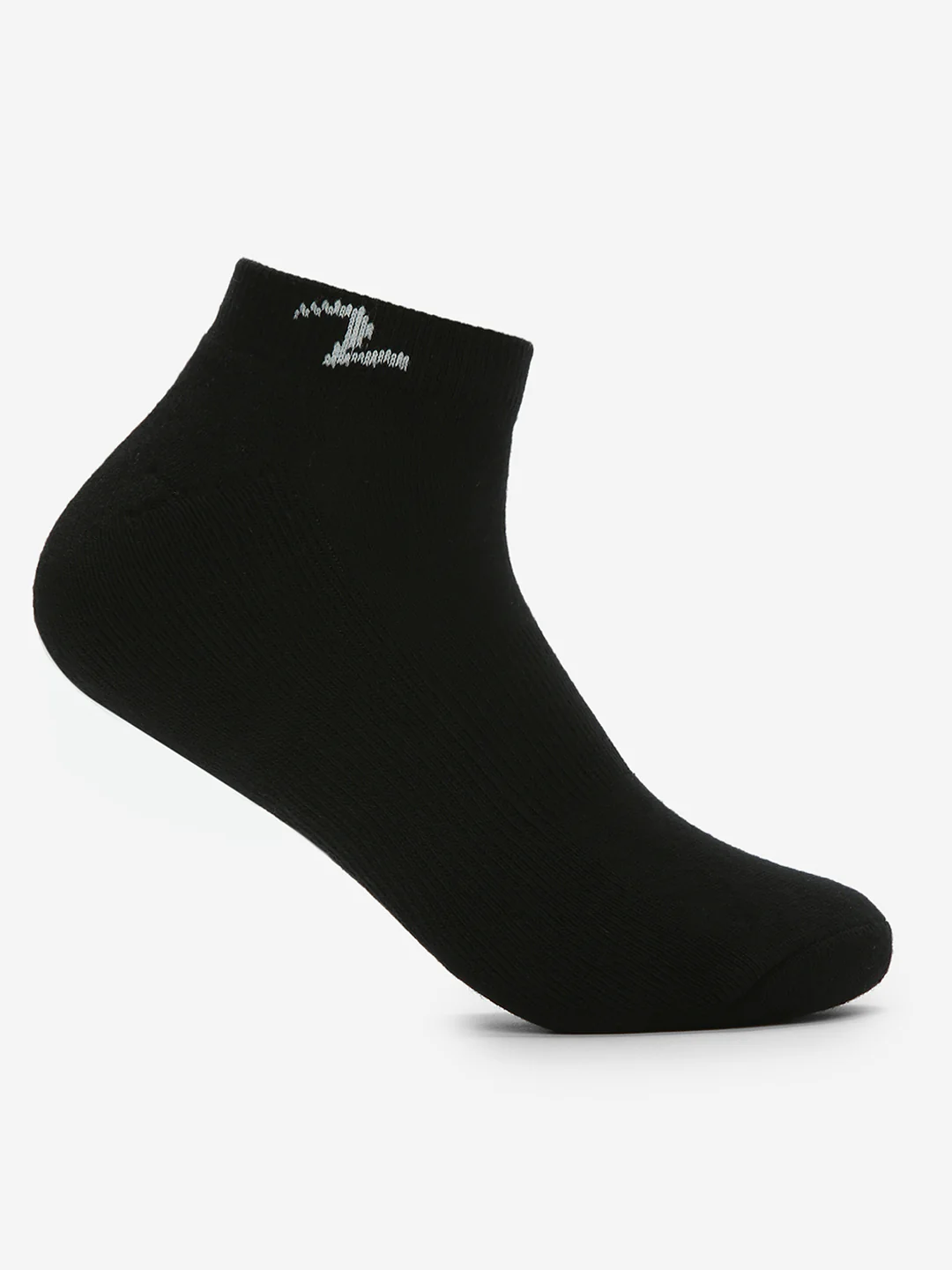 Pack Of 2 Black White Solid Mens Ankle Length Socks - Image 7