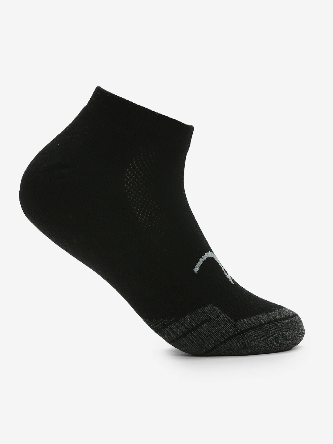 Pack Of 2 Black White Solid Mens Ankle Length Socks - Image 8