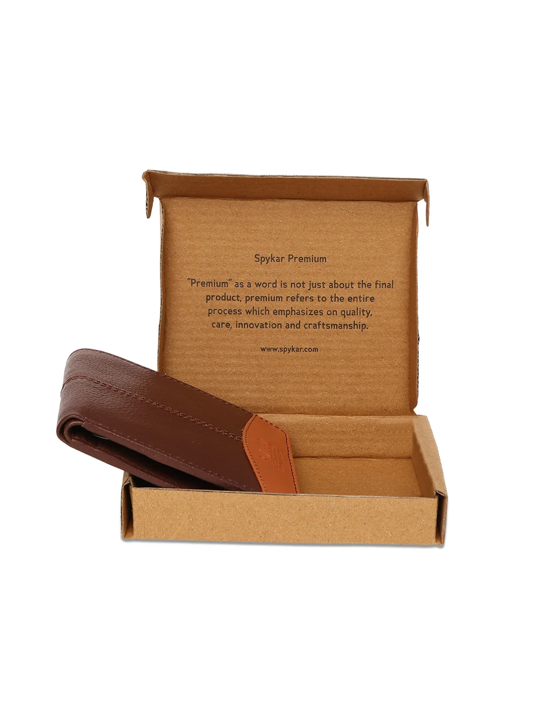 Men Brown Leather Bi-Fold Wallet - Image 6