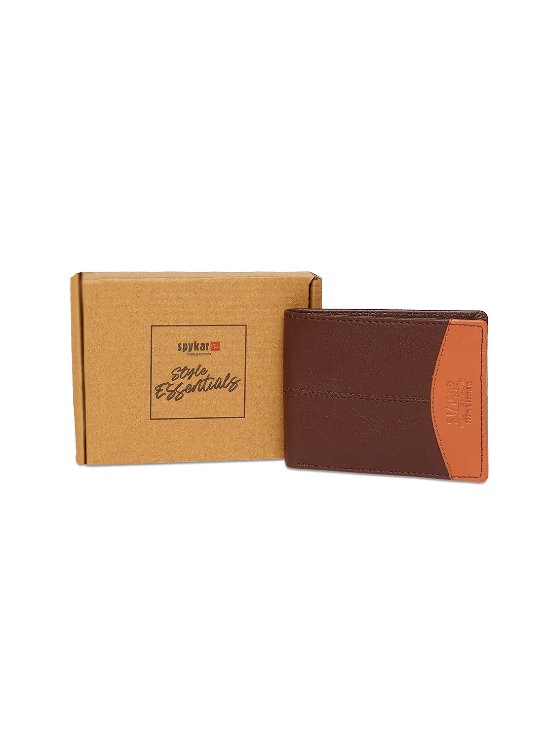 Men Brown Leather Bi-Fold Wallet - Image 7