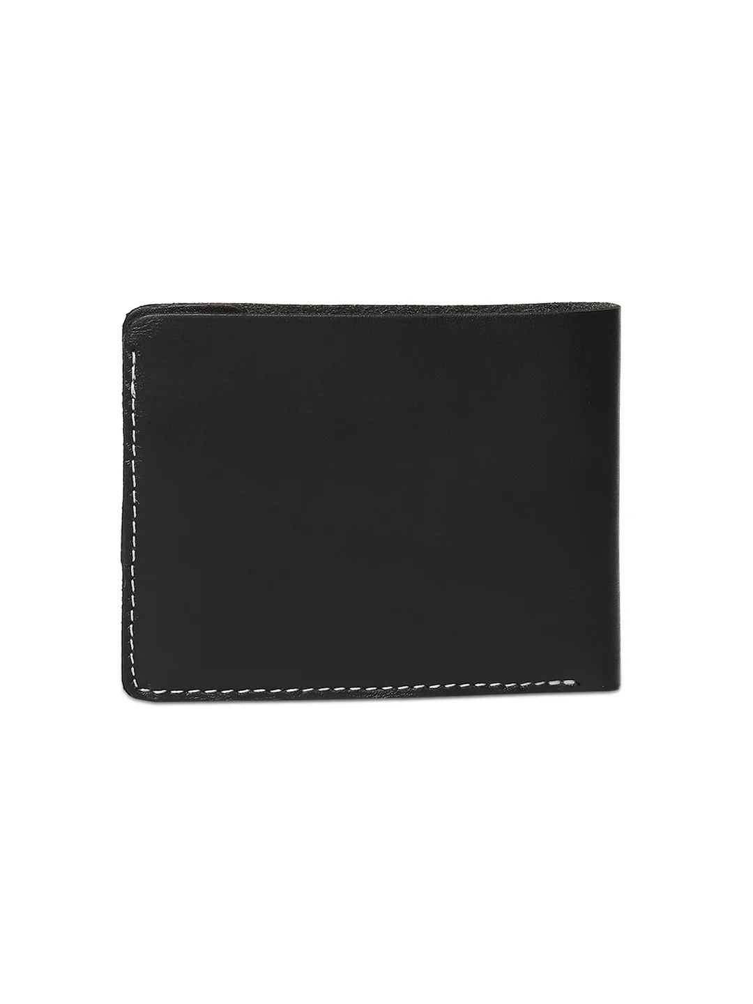 Men Black Leather Bi-Fold Wallet - Image 2