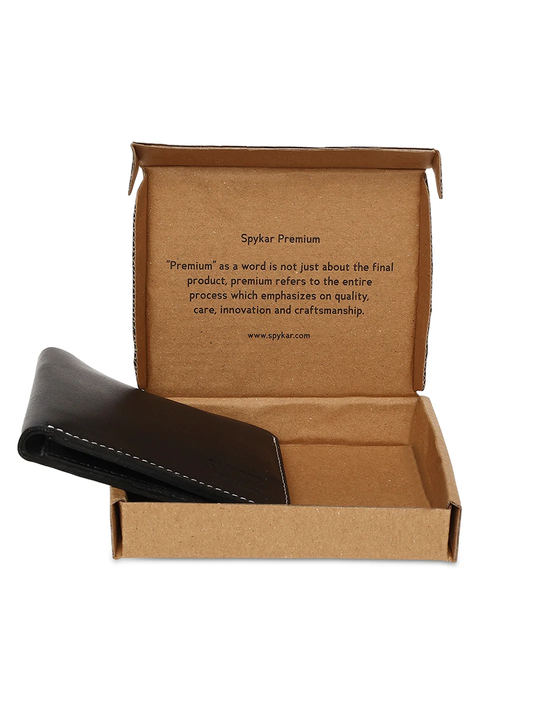 Men Black Leather Bi-Fold Wallet - Image 6