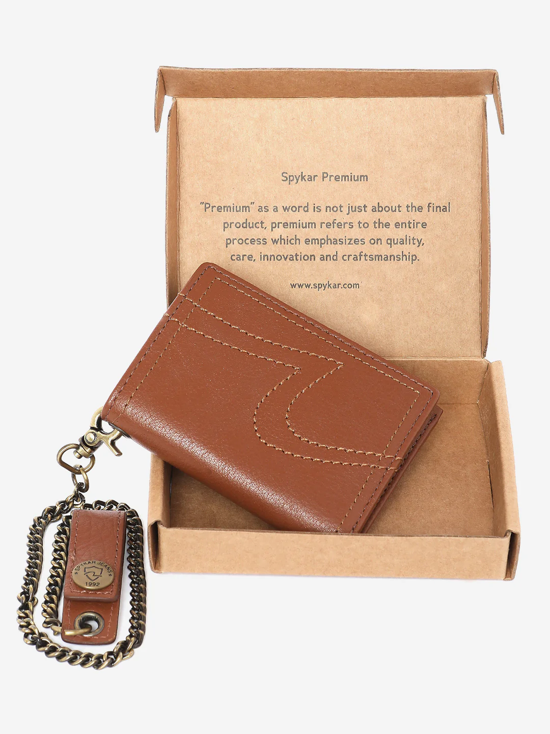 Men Light Brown Leather Wallet - Image 7
