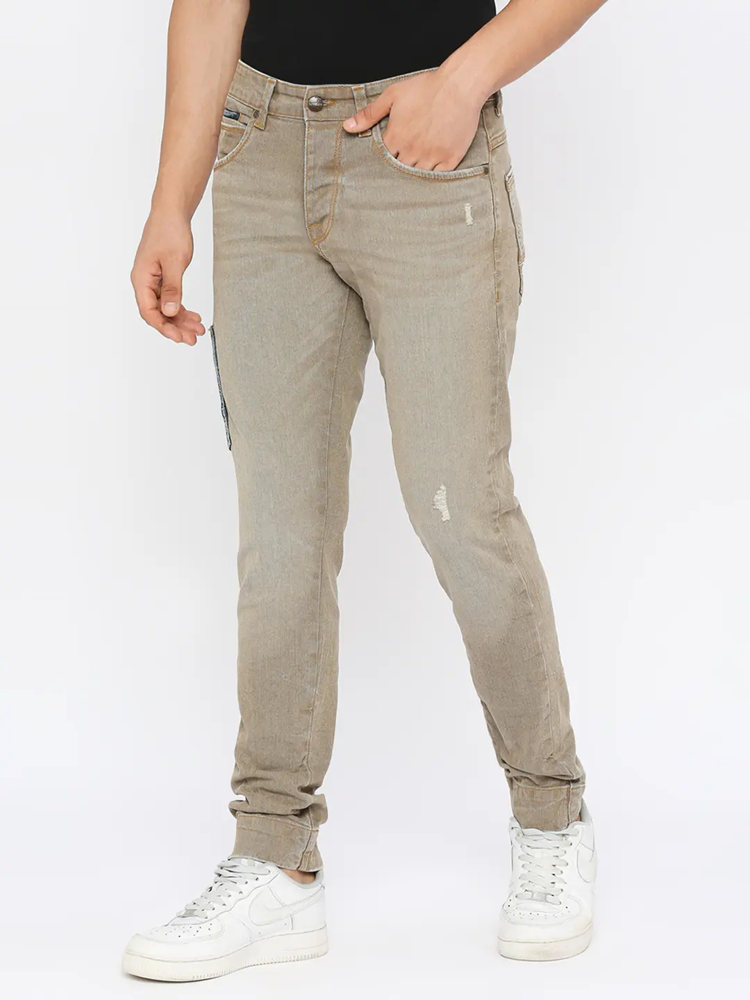 Men Chico Jeans Comfort Fit Light Khaki High Rise - Image 2