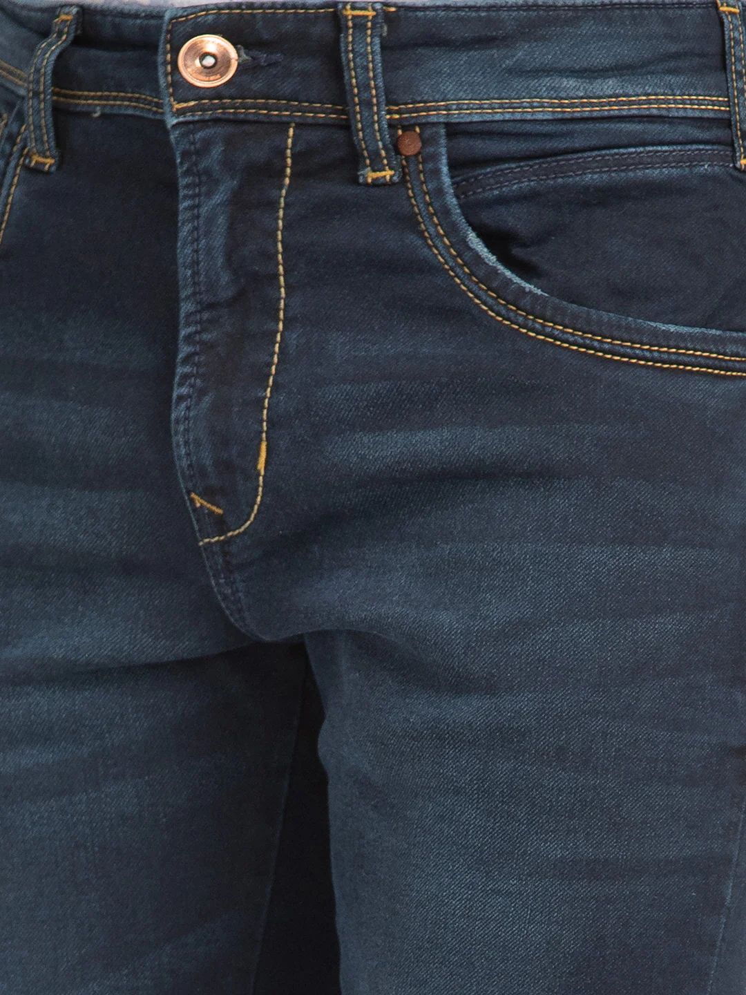 Men Trooper Jeans Regular Fit Dark Blue High Rise - Image 5