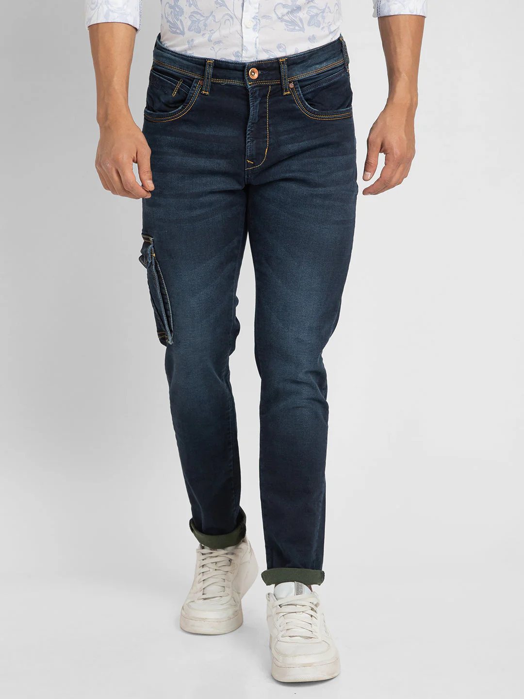Men Trooper Jeans Regular Fit Dark Blue High Rise - Image 7