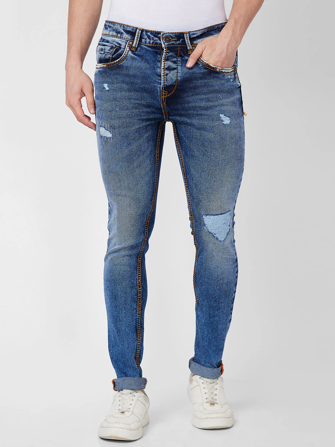 Men Nico Jeans Skinny Fit Blue Low Rise - Image 2