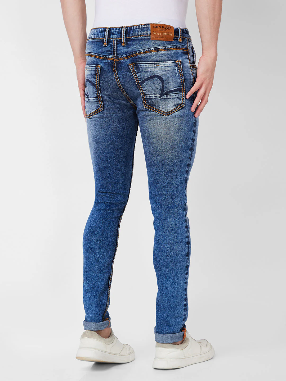 Men Nico Jeans Skinny Fit Blue Low Rise - Image 3
