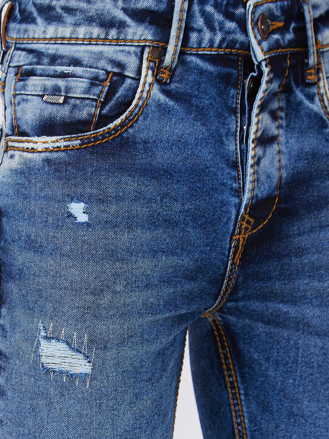 Men Nico Jeans Skinny Fit Blue Low Rise - Image 5
