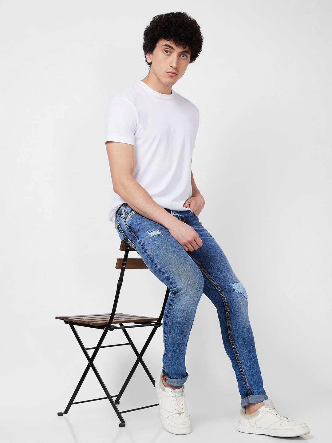 Men Nico Jeans Skinny Fit Blue Low Rise - Image 6