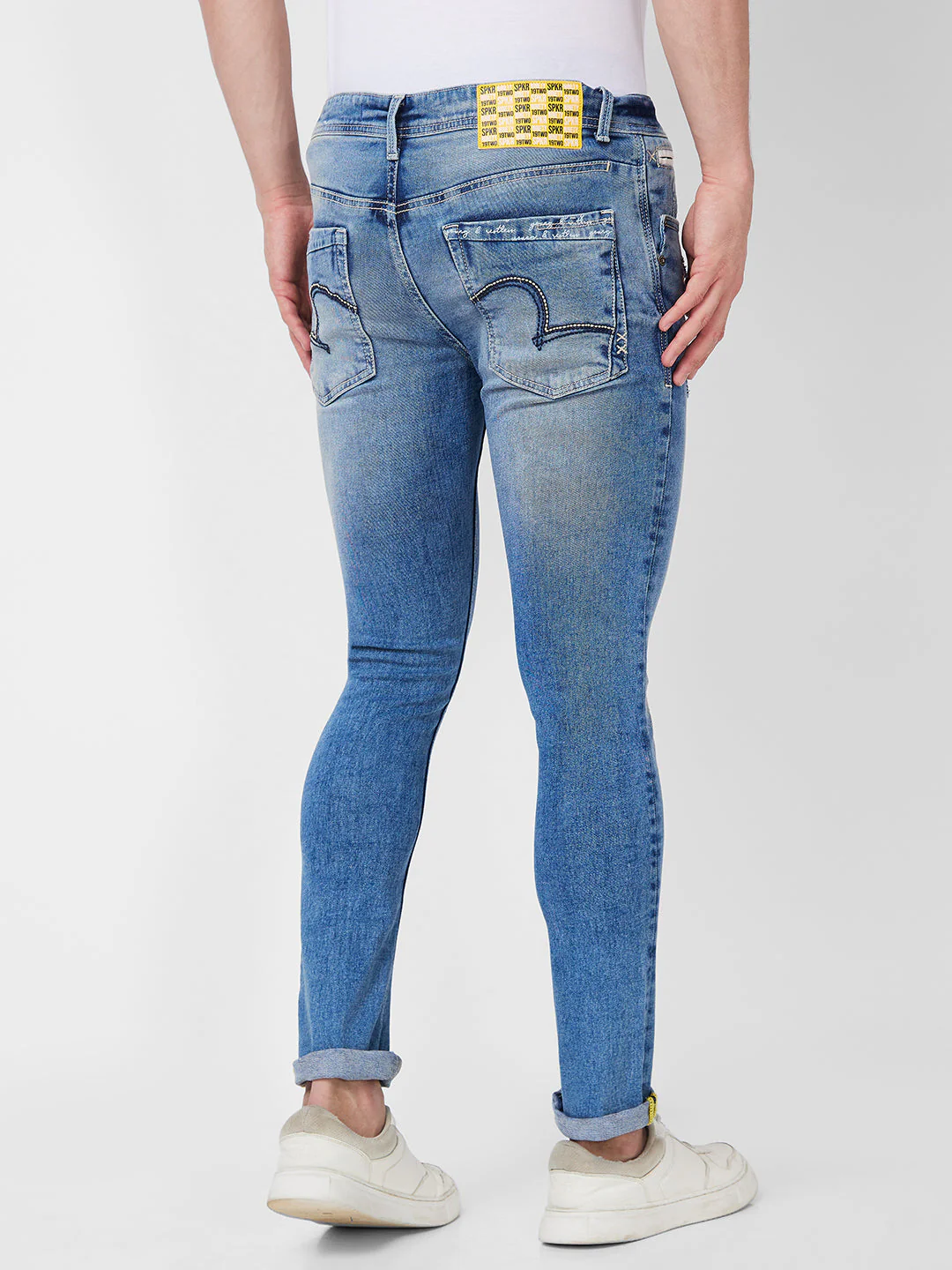 Men Jeans Regular Fit Blue Mid Rise - Image 3