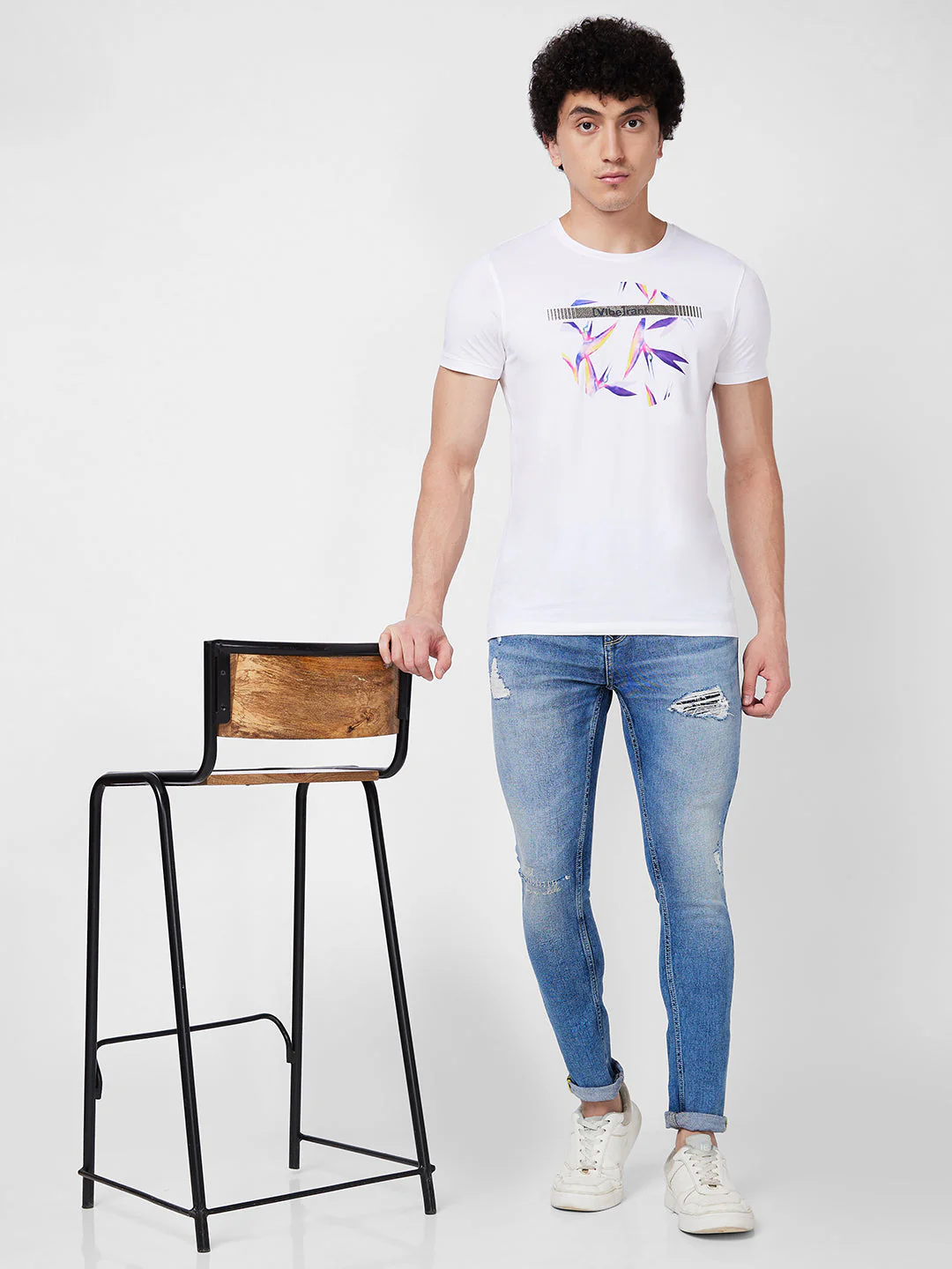 Men Jeans Regular Fit Blue Mid Rise - Image 6