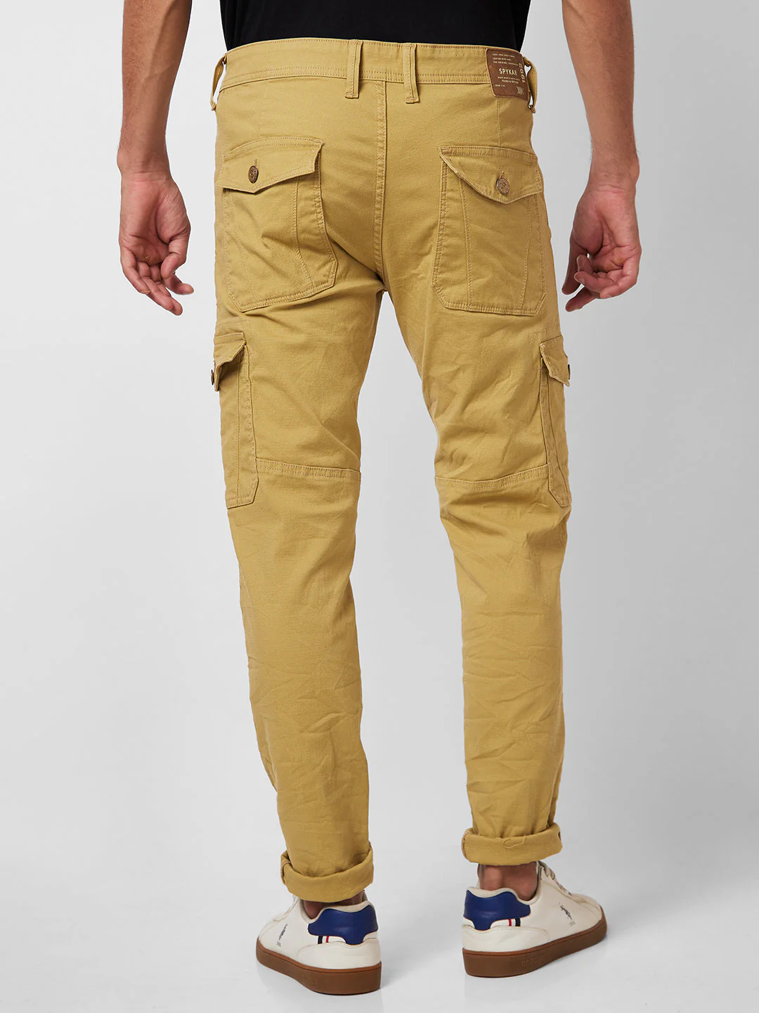 Men Jeans Regular Fit Khaki Mid Rise - Image 3