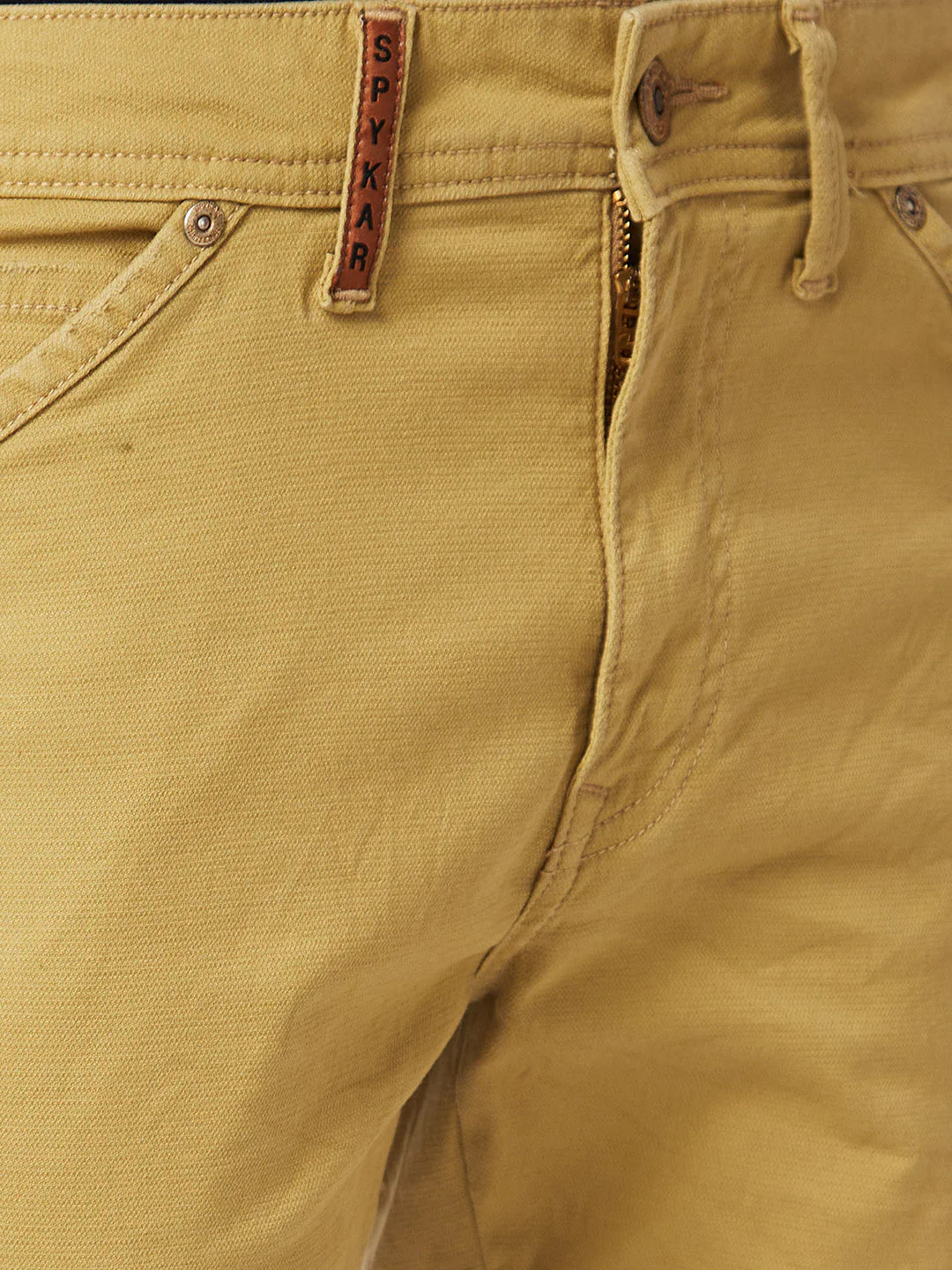 Men Jeans Regular Fit Khaki Mid Rise - Image 5
