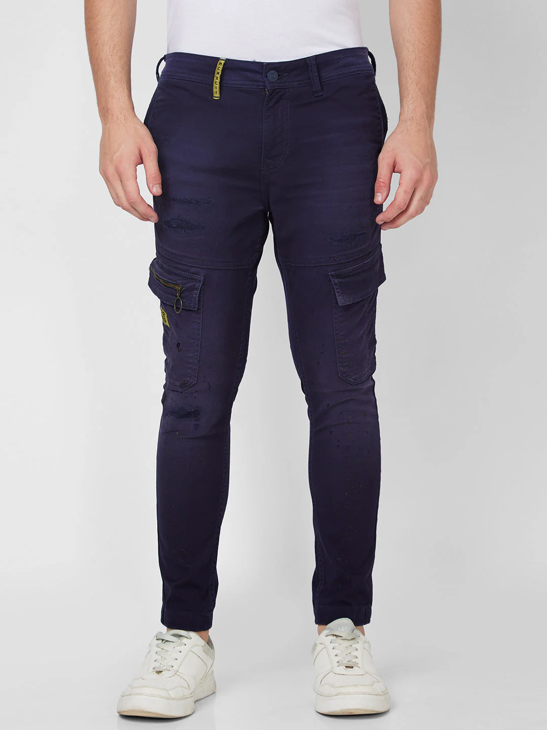 Men Jeans Regular Fit Blue Mid Rise