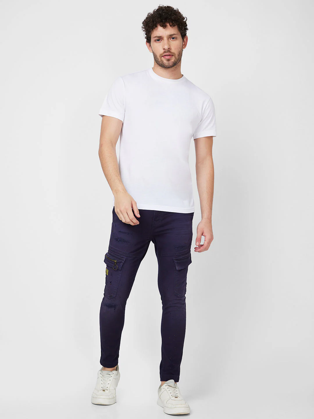 Men Jeans Regular Fit Blue Mid Rise - Image 2