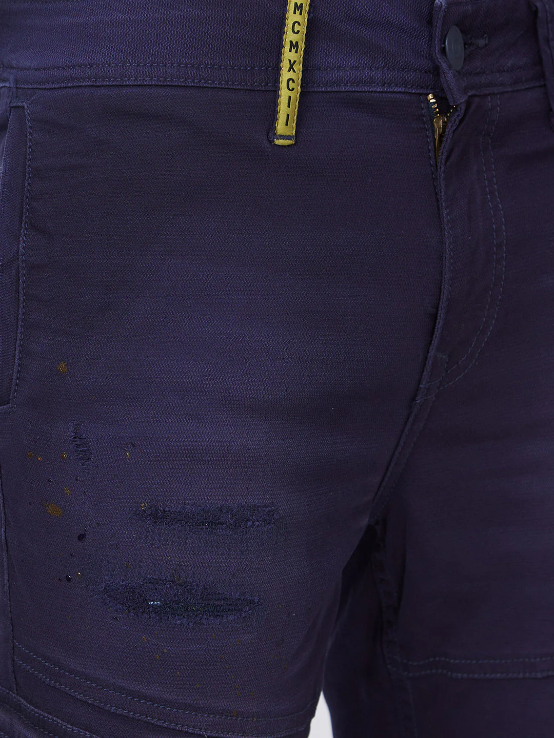 Men Jeans Regular Fit Blue Mid Rise - Image 5