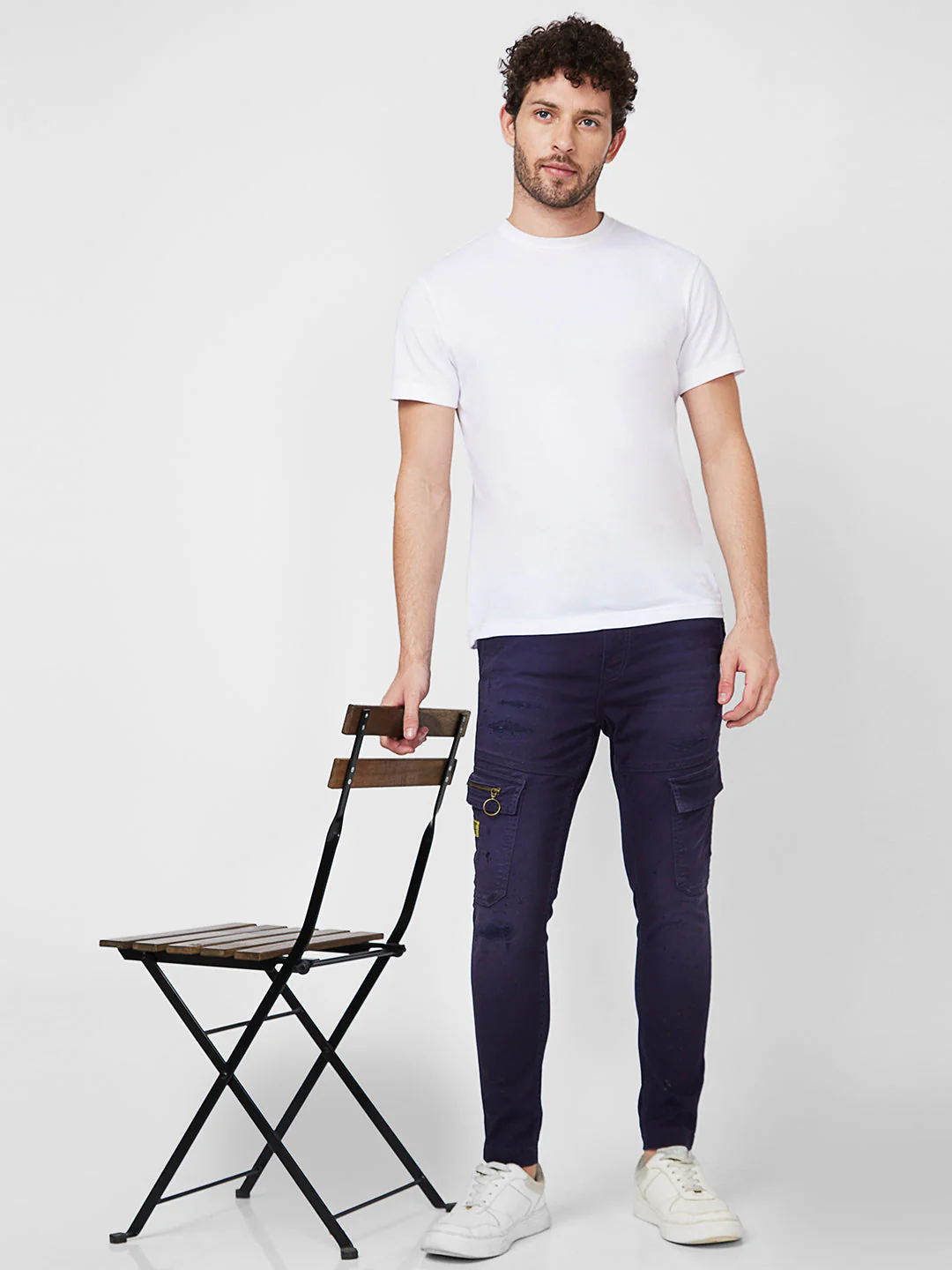 Men Jeans Regular Fit Blue Mid Rise - Image 6