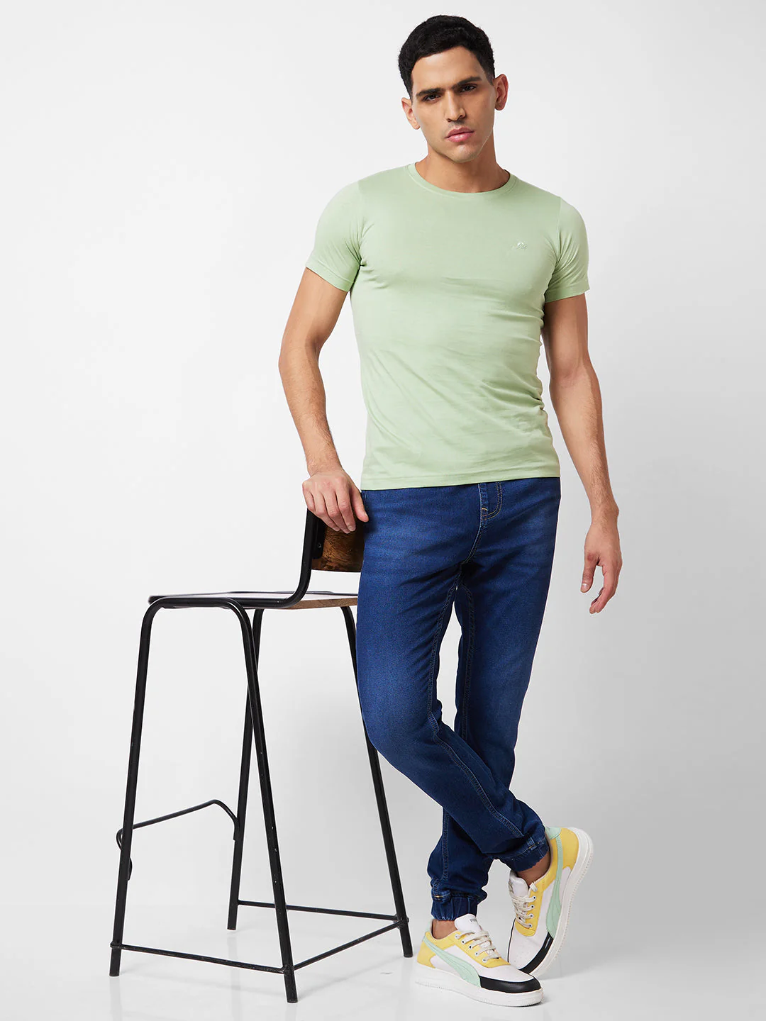 Men Jeans Regular Fit Blue High Rise - Image 6