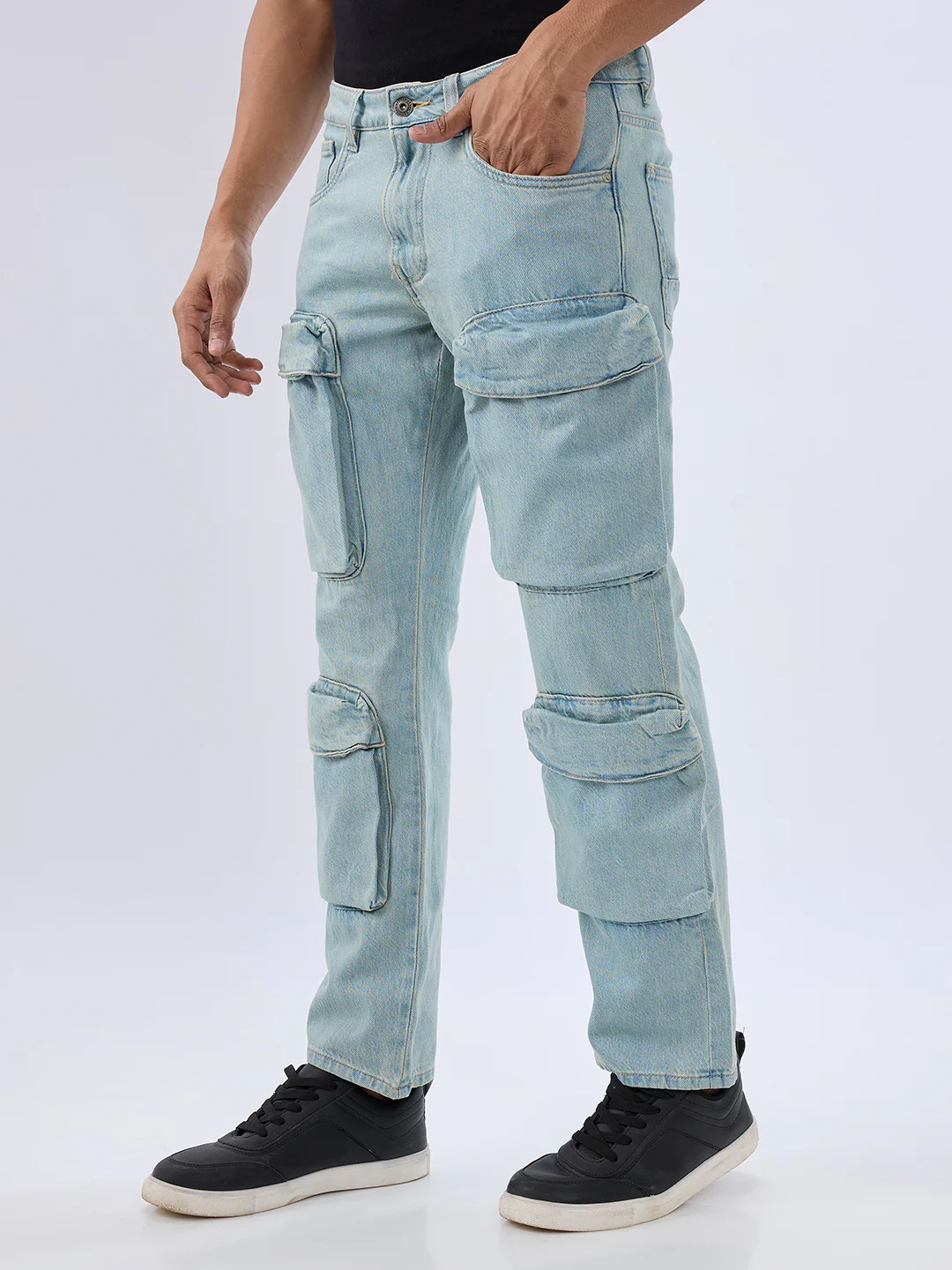 Men Chico Jeans Relaxed Fit Blue Mid Rise - Image 3