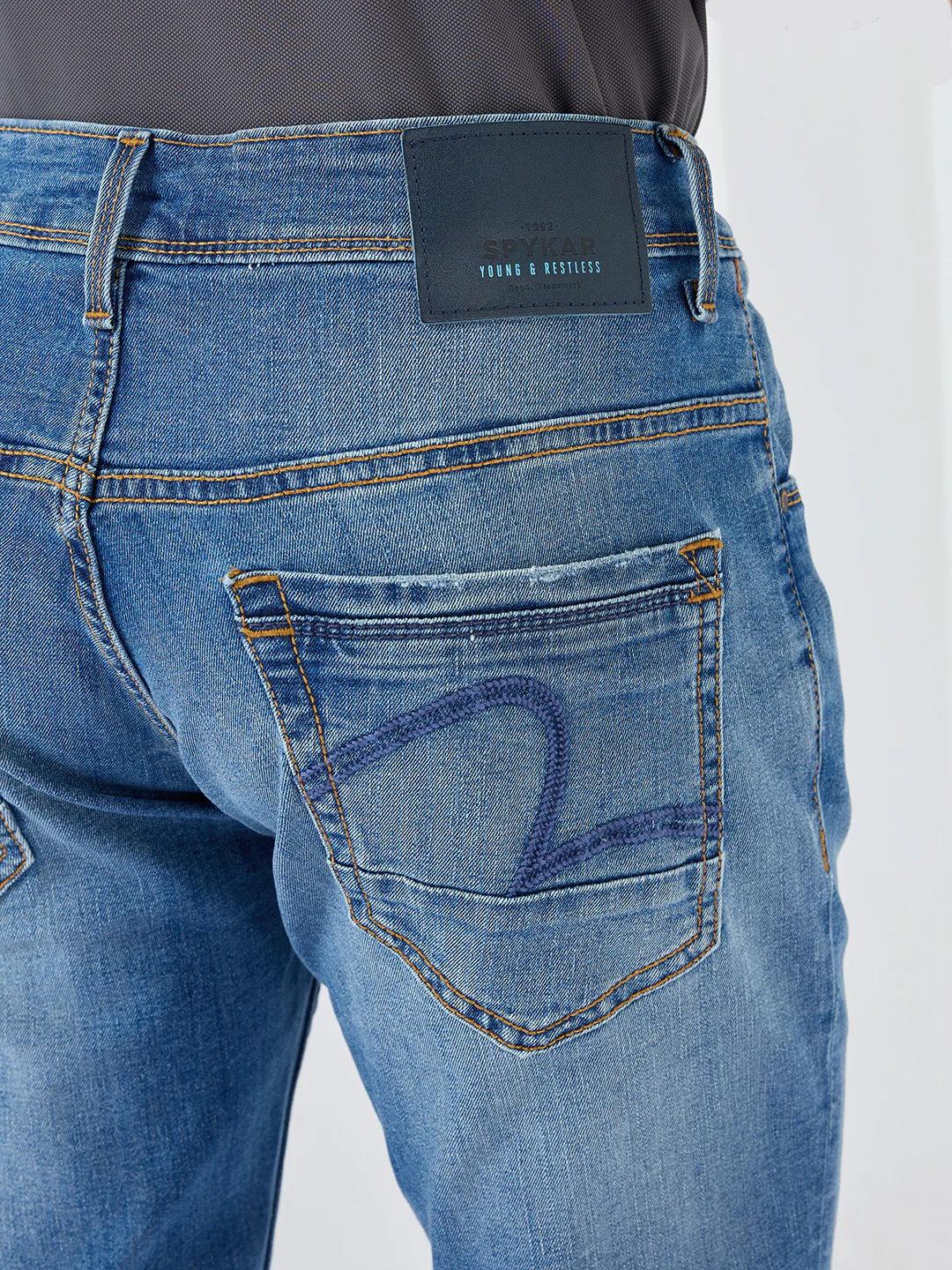 Men Nico Jeans Skinny Fit Mid Blue Low Rise - Image 7