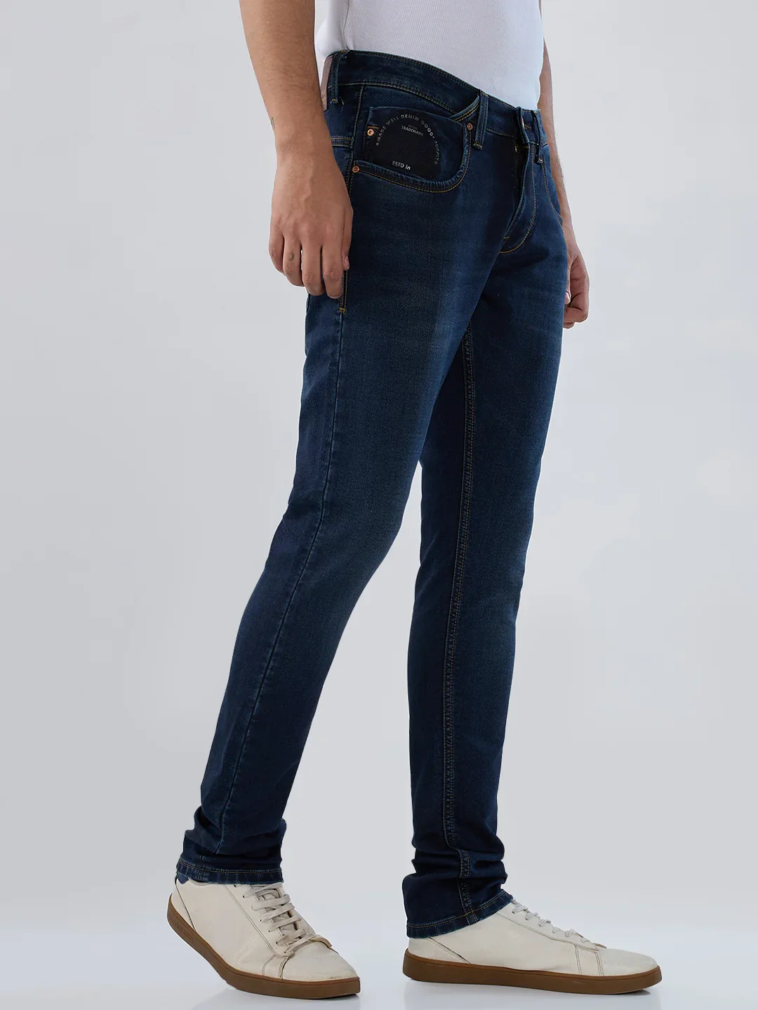 Men Nico Jeans Skinny Fit Dark Blue Low Rise - Image 3