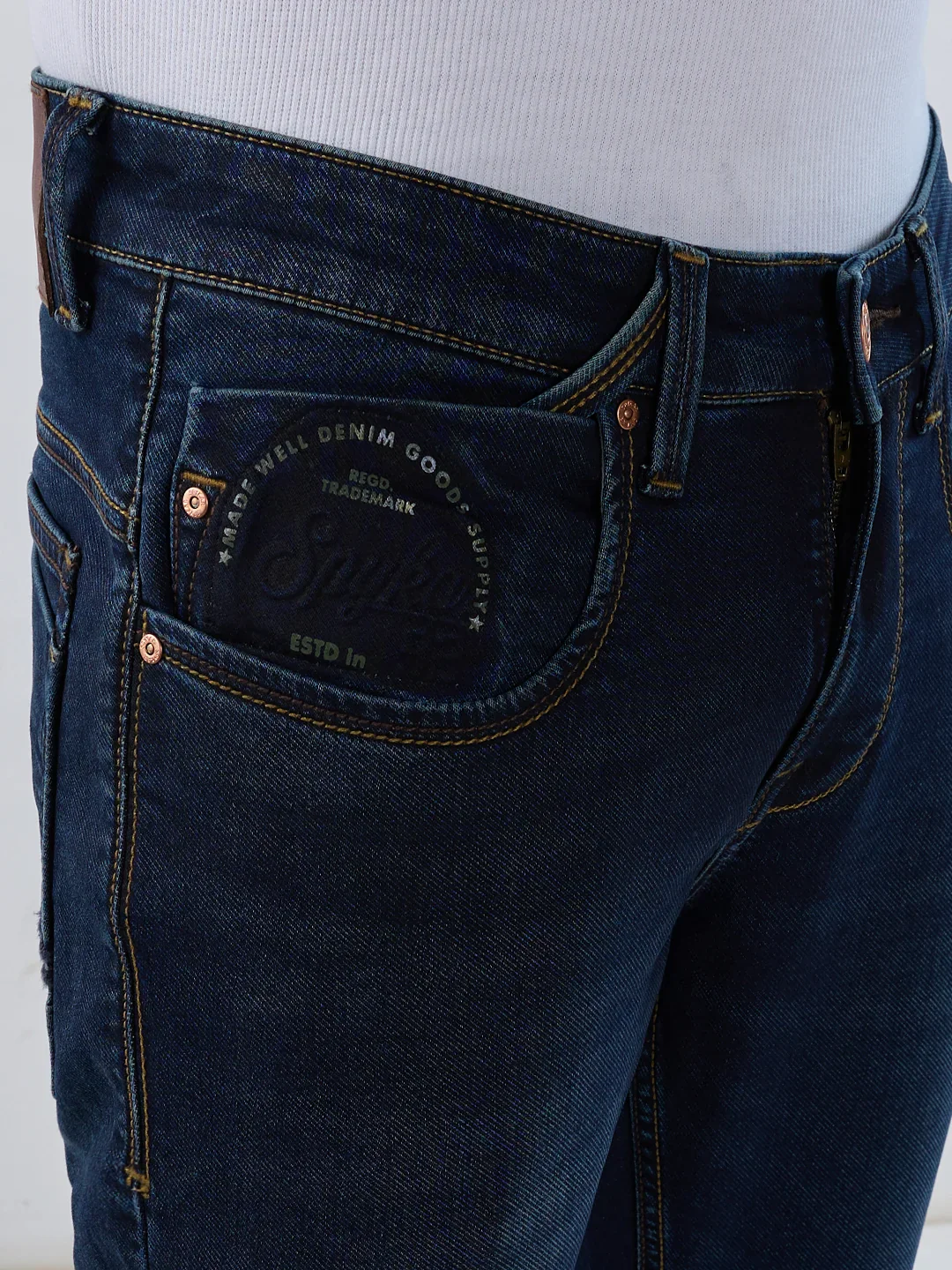 Men Nico Jeans Skinny Fit Dark Blue Low Rise - Image 4