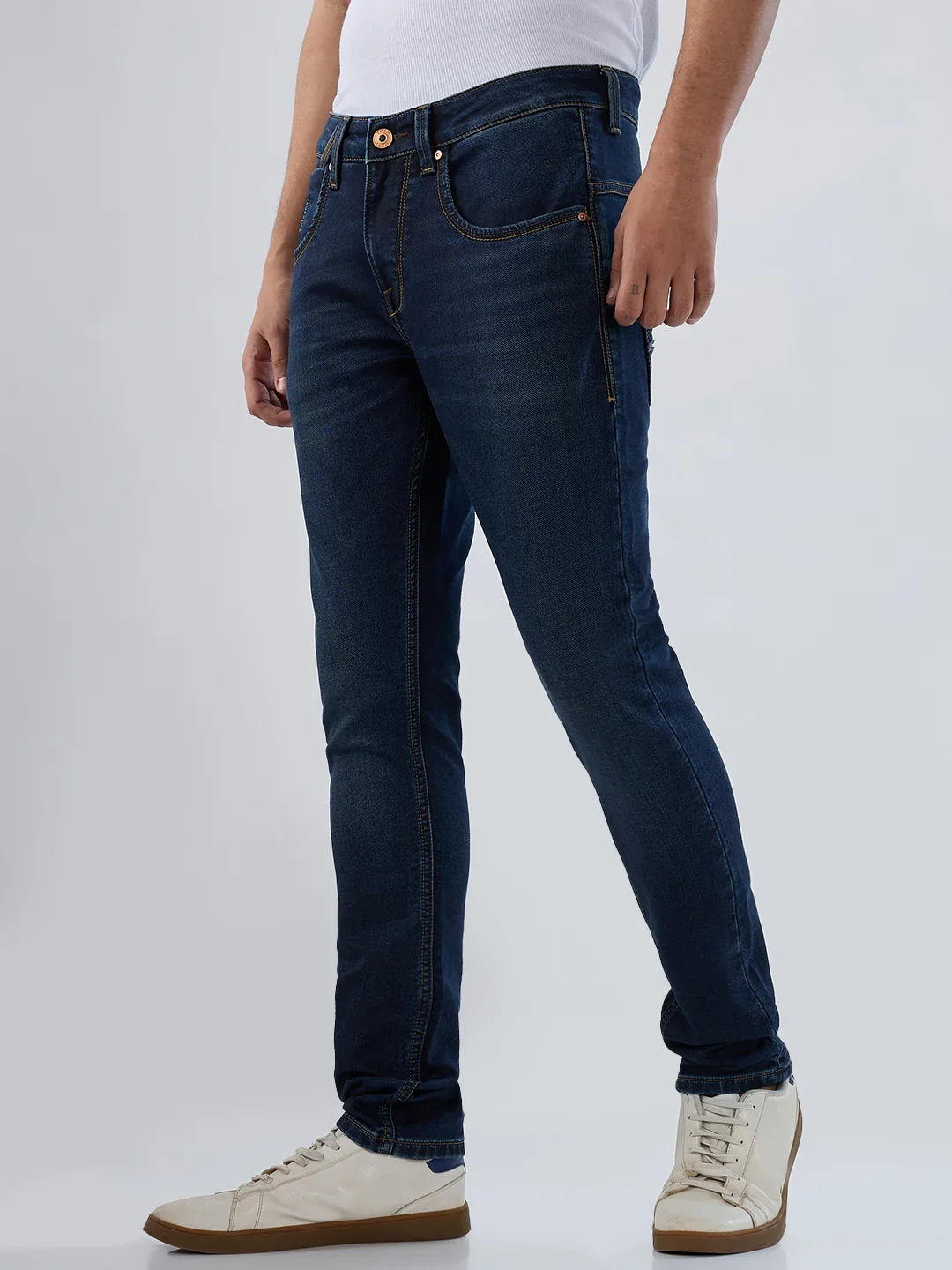 Men Nico Jeans Skinny Fit Dark Blue Low Rise - Image 5