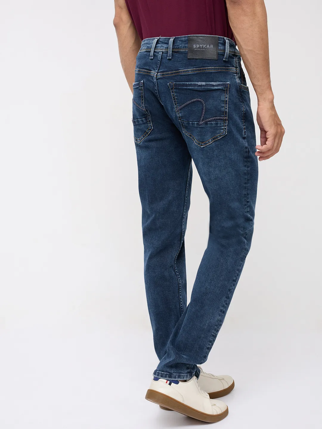 Men Rover Jeans Regular Fit Dark Blue Mid Rise - Image 5